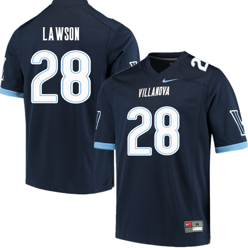 Men #28 James Lawson Villanova Wildcats College Football Jerseys Sale-Navy